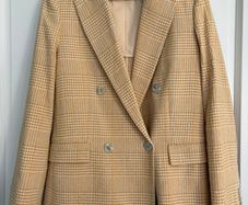 Mango blazer light yellow classic fit jacket S