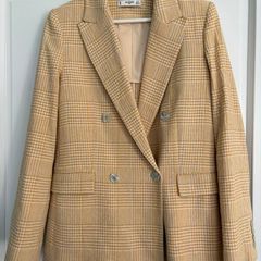 Mango blazer light yellow classic fit jacket S