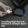 Heavy Duty Motorbike Lock with Padlock | 6mm x 1.2m | Motorcycle & Scooter Lock with Security Chain | 2m Bike Locks High Security | Strong Chain & Locking Padlock (6mm Dia x 1200mm Length) Image 5