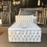 Double grey divan beds with footboards Image 3