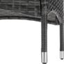 _Polyrattan garden set, 2 chairs and small table with glass top, robust steel frame, various colours Image 4