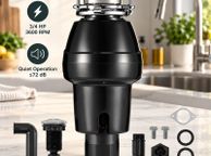 main image for ad 3/4 HP Food Waste Disposer 3600 RPM Continuous Feed Kitchen Sink Waste Disposal Unit