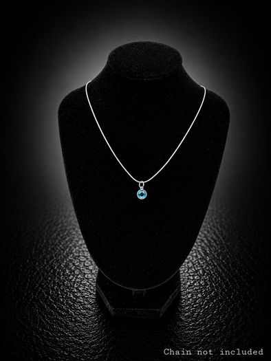 925 Vintage Sterling Silver Evil Eye Protection Charm