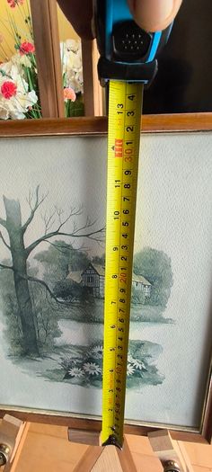 BY, F. Massa, Set Of 3 Vintage Framed watercoulored Drawings Prints Countryside