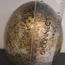 South African Ostrich Egg Ornament Green and Gold Crackle Finish Image 2