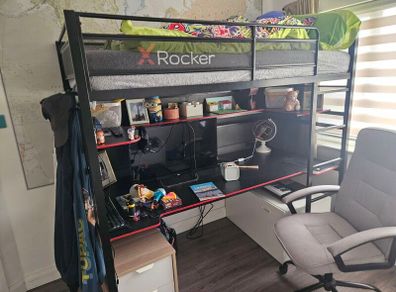 Single (3') Loft Bed with Desk by X Rocker