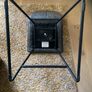 Metal and Glass Crank Table + Cooper Swivel Counter Stools Image 6