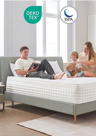 Single Mattress, 10.2 Inch, Hybrid Memory Foam and Individually Pocket Spring, Medium Firm