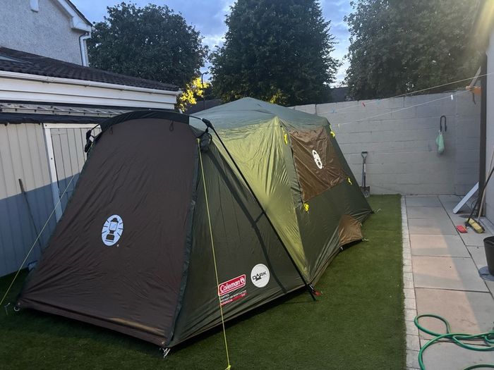 6 man tent with awnings Colman 2 min pop up