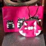 Mala leather clutch bag and purse gift set Image 2