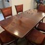 Mahogany style extending table plus 6 chairs. Image 4