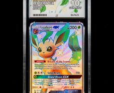 Leafeon GX SV46/SV94 Ace Grading 10 Gem Mint Hidden Fates Sun and Moon Pokemon Card