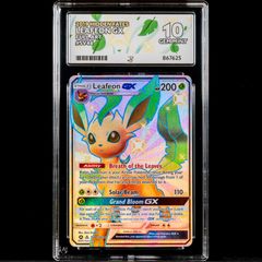 Leafeon GX SV46/SV94 Ace Grading 10 Gem Mint Hidden Fates Sun and Moon Pokemon Card