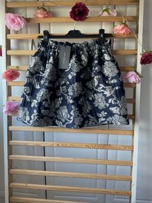 skirt Bnwt Zara navy elastic waistband mini skirt medium