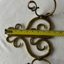 Vintage French Brass Double Coat Hook Wall Mount Image 6