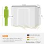 7 x 4ft Galvanised Steel Garden Shed, with Foundation Kit - Grey Image 2