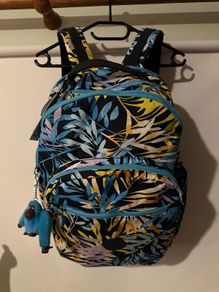 Kipling USA K10947 Seoul XL Laptop Backpack Jungle Leaves
