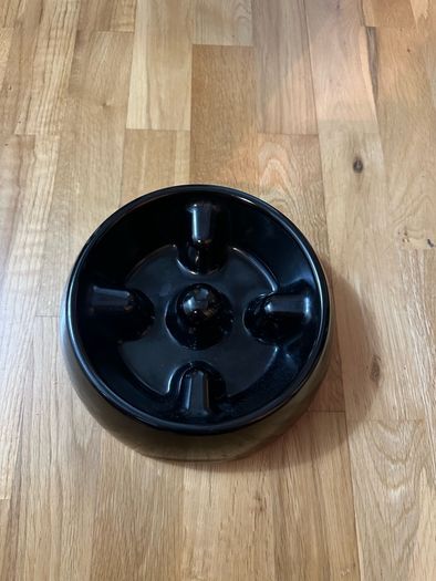 dog slow eating dog bowl