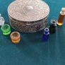 Vintage chased jewellery box and bottles Image 2