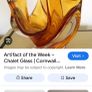 CHALET Lorraine 8 Splash 1960's Glass Canadian Bowl, Clear, Amber & Orange. Image 10