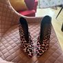 leopard print ankle boots size 5. Pink white and black Image 4