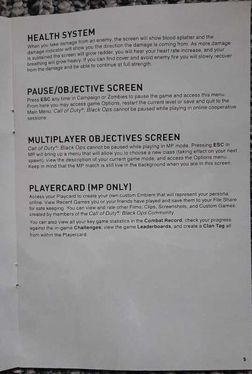 Call of Duty: Black Ops (PC) Physical Display / Replacement Case & Collector Copy