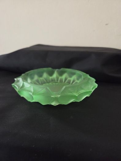 Vintage Green Glass Ashtray