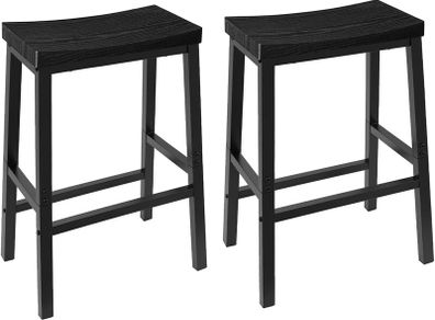 Bar Stools Set of 2, Tall Industrial Kitchen Breakfast Stools with Footrests, Bar Chairs