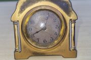 Antique brass desk clock