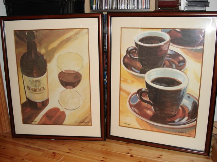 Limited Edition - Mounted Print of Two Coffee Cup