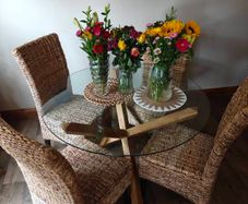 Glass top table