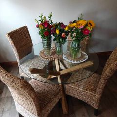 Glass top table