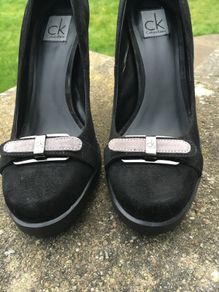 Calvin Klein Ladies Black High Heel Court Shoe