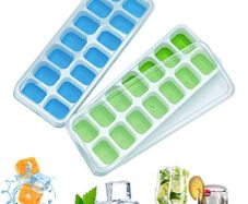 Ice Cube Trays with No-Spill Removable Lid, Lfgb Certified BPA Free Moulds,Easy-Release Silicone and Flexible 28-Ice Trays,Best for Freezer,Baby Food,Water,Whiskey,Cocktail and Other Drink