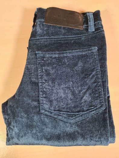 Womens CHEAP MONDAY Tight Velvet Steel blue skinny stretchy trousers jeans  Size W 26 L 32 A1