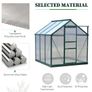 6 x 6ft Walk-In Polycarbonate Greenhouse Image 3