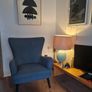 Stylish teal high back chair Image 3