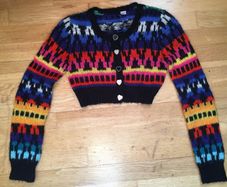 Cropped wool cardigan