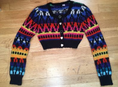 Cropped wool cardigan