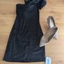 dress party beautiful, elegant, party cocktail dress with one shoulder, adorned, shiny black, silver, XS S New christmas party Image 4