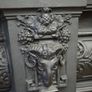 Ram-Head Wrought Iron Fireplace Surround with Timber Mantel Image 4