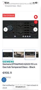 Siemens gas hob