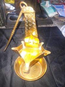 A Genuine Antique French Oil Lamp, Hanging Miners Lamp,