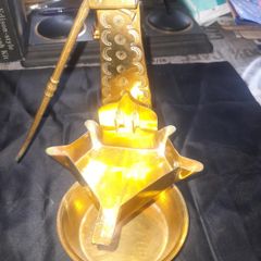 A Genuine Antique French Oil Lamp, Hanging Miners Lamp,