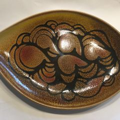 Vintage Poole Aegean Pottery Hand Painted Plate shape 91