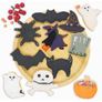 11 Pieces Stainless Steel Biscuit Cutters - Pumpkin, Bat, Ghost, Witch, Witch's Hat, Cat, Skull, Spider, Tombstone Shaped Cookie Cutters for Halloween Party Decorations Image 2