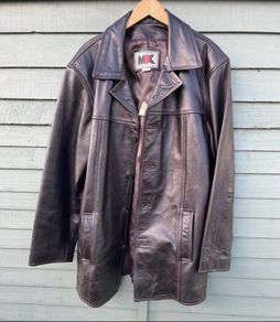 MDK Major Design Korporation dark brown leather jacket