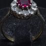 Antique 18ct Ruby Diamond Ring Image 2
