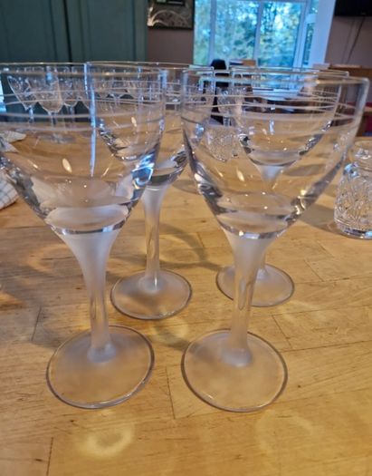 Set of 4 Waterford / Stuart Crystal Jasper Conran "Aura" Wine Glasses
