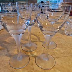 Set of 4 Waterford / Stuart Crystal Jasper Conran "Aura" Wine Glasses